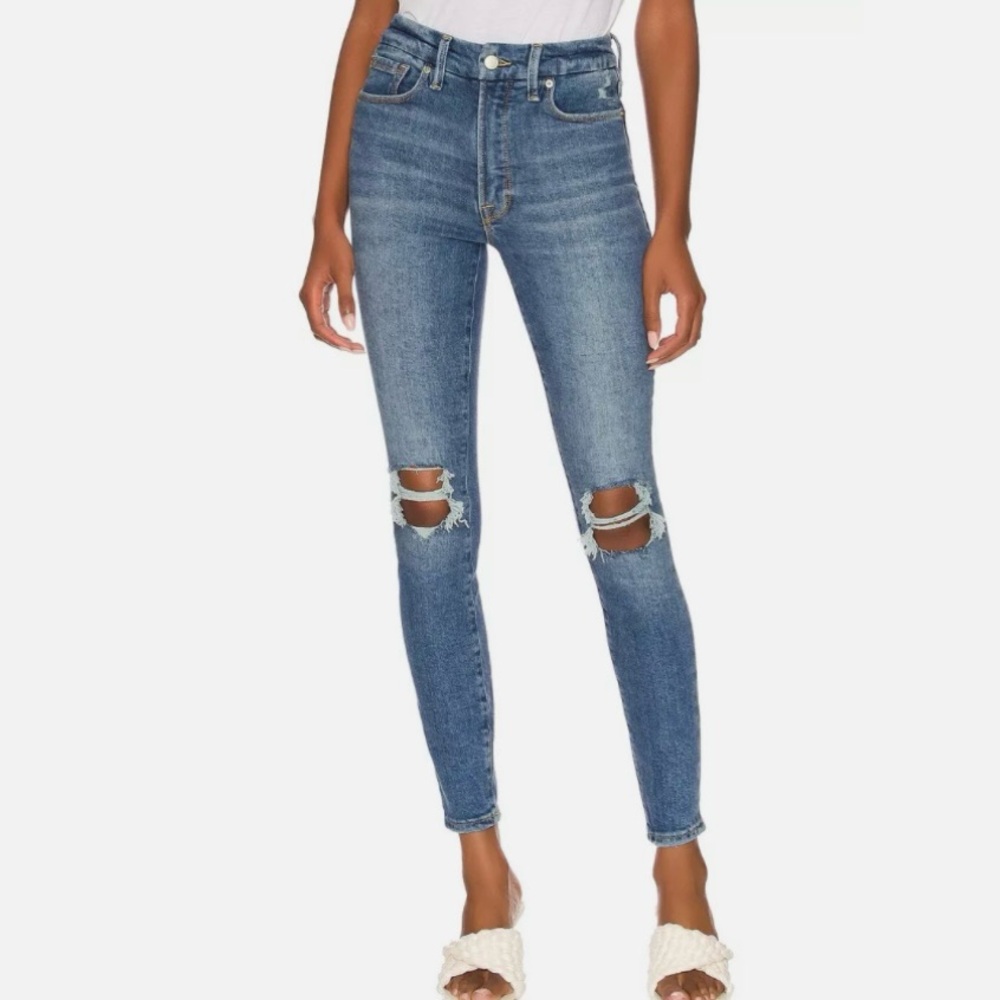 BNWT skinny high-rise jeans with slight distressing
